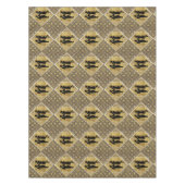 Art Deco Great Gatsby Black Gold Flapper Couple Tischdecke (Vorderseite)