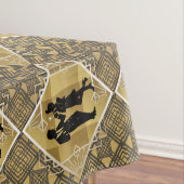 Art Deco Great Gatsby Black Gold Flapper Couple Tischdecke (Beispiel)