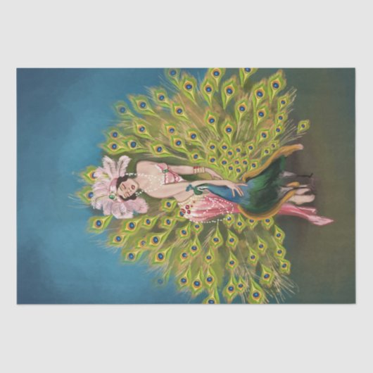 Art Deco Great Gatsby Flapper Kunst, Dichtung und Seidenpapier (Vorderseite)