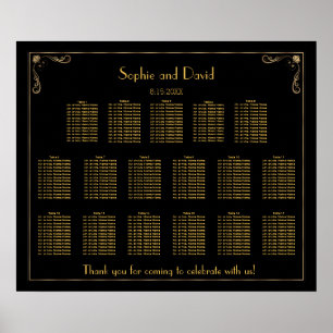 Art Deco Great Gatsby Hochzeitskarte Poster