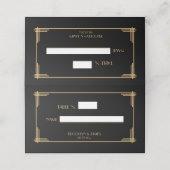 Art Deco Great Gatsby Number Platzkarten (Außenseite Aufgefaltet)