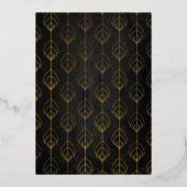 Art Deco Great Gatsby Party Folieneinladung (Rückseite)