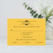 Art Deco Great Gatsby Reply Card
