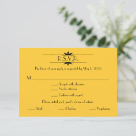Art Deco Great Gatsby Reply Card RSVP Karte