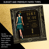 Art Deco Great Gatsby Roaring 20er Brautparty Einladung
