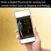 Art Deco Great Gatsby Roaring 20er Brautparty Einladung