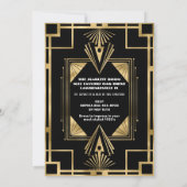Art Deco Great Gatsby Roaring 20's 30 th Birthday Einladung (Rückseite)