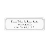 Art Deco Great Gatsby Silver Rücksendeadressen-Auf (Vorne)