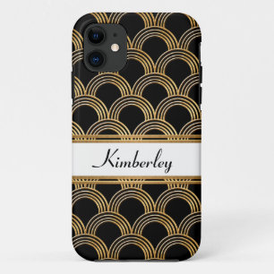 Art Deco Great Gatsby Stil-Schale Faux-Gold iPhone 11 Hülle