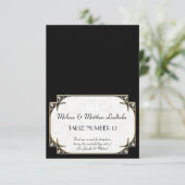 Art Deco Great Gatsby Style Typografie in Lace Gol Einladung (Stehend Vorderseite)