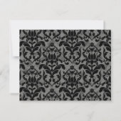 Art Deco Great Gatsby Style Typografie in Lace Gol RSVP Karte (Rückseite)