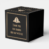 Art Deco Great Gatsby Vielen Dank Gastgeschenk Hoc Geschenkschachtel (Rückseite)