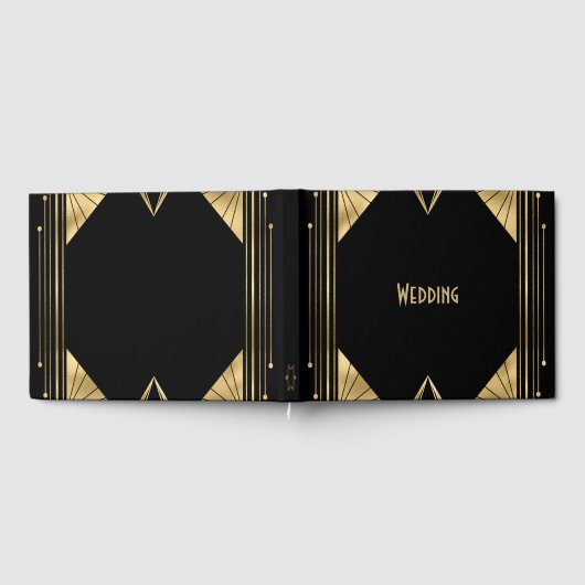 Art Deco Great Gatsby Wedding Gästebuch (Voll)