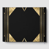 Art Deco Great Gatsby Wedding Gästebuch (Rückseite)