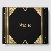 Art Deco Great Gatsby Wedding Gästebuch (Vorderseite)