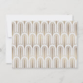 Art Deco Great Gatsby White Gold Save the Date (Rückseite)