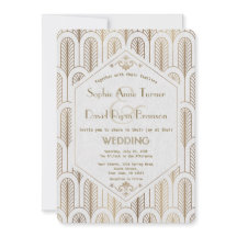 Art Deco Great Gatsby White Gold Wedding