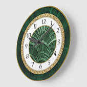 Art Deco Green Große Wanduhr (Winkel)