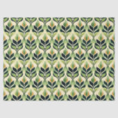Art Deco Green Leaf Tissue Paper Sheets Seidenpapier (Vorderseite)