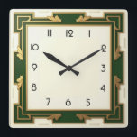 Art Deco Green Quadratische Wanduhr<br><div class="desc">Großartiges Uhrendesign. Du wirst es wie andere Liebe bekommen. Sie können dieses Design auch für andere Produkte verwenden,  die Sie mögen,  oder Ihren Text anpassen und hinzufügen. Folgen Sie mir für mehr. Vielen Dank. Ich wünsche Ihnen einen schönen Tag.</div>