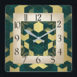 Art Deco Green Quadratische Wanduhr<br><div class="desc">Großartiges Uhrendesign. Du wirst es wie andere Liebe bekommen. Sie können dieses Design auch für andere Produkte verwenden,  die Sie mögen,  oder Ihren Text anpassen und hinzufügen. Folgen Sie mir für mehr. Danke. Ich habe einen schönen Tag.</div>