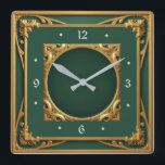 Art Deco Green Quadratische Wanduhr<br><div class="desc">Großartiges Uhrendesign. Du wirst es wie andere Liebe bekommen. Sie können dieses Design auch für andere Produkte verwenden,  die Sie mögen,  oder Ihren Text anpassen und hinzufügen. Folgen Sie mir für mehr. Vielen Dank. Ich wünsche Ihnen einen schönen Tag.</div>