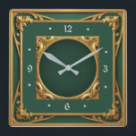 Art Deco Green Quadratische Wanduhr<br><div class="desc">Großartiges Uhrendesign. Du wirst es wie andere Liebe bekommen. Sie können dieses Design auch für andere Produkte verwenden,  die Sie mögen,  oder Ihren Text anpassen und hinzufügen. Folgen Sie mir für mehr. Vielen Dank. Ich wünsche Ihnen einen schönen Tag.</div>