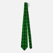 Art Deco Green Snake Pattern Krawatte (Vorderseite)