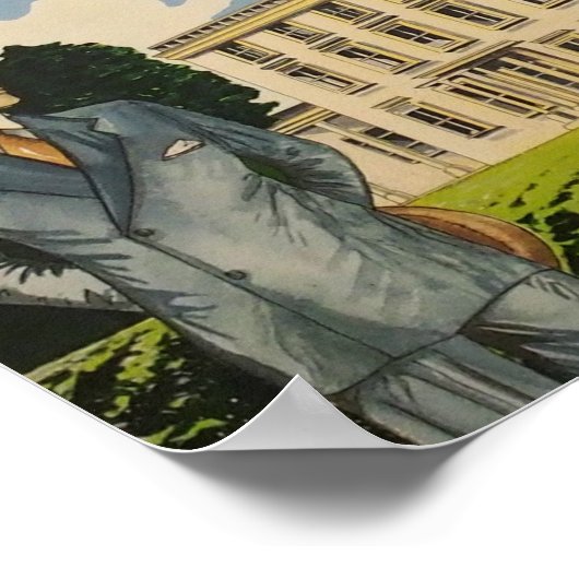 Art Deco Greenway House Poster (Ecke)