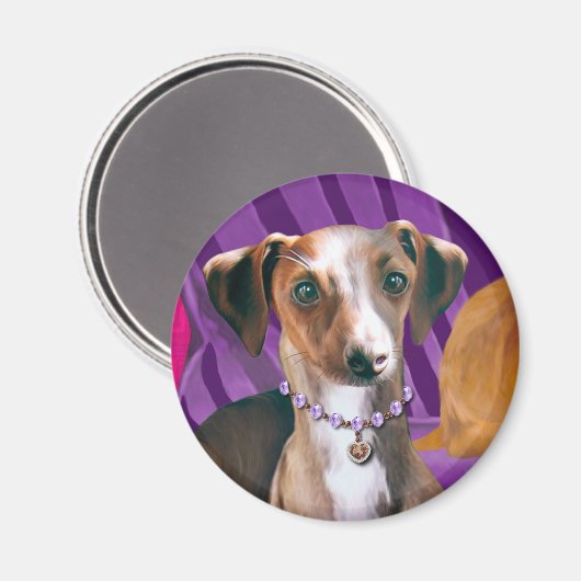 Art Deco Greyhound Kühlschrank Magnet (Vorderseite/Rückseite)