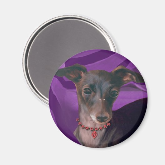 Art Deco Greyhound Kühlschrank Magnet (Vorderseite/Rückseite)