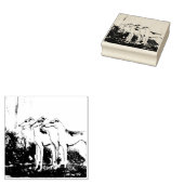 Art Deco Greyhounds Gummistempel (Stempel)