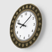 Art Deco Große Wanduhr (Winkel)