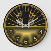 Art Deco Große Wanduhr (Vorderseite)