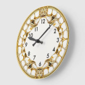 Art Deco Große Wanduhr (Winkel)