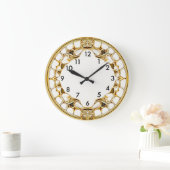 Art Deco Große Wanduhr (Zuhause)