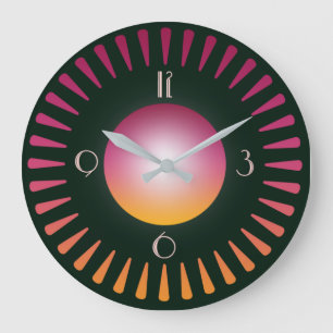 Art Deco Große Wanduhr