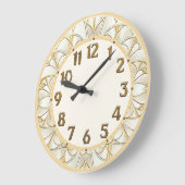 Art Deco Große Wanduhr (Winkel)