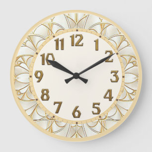 Art Deco Große Wanduhr