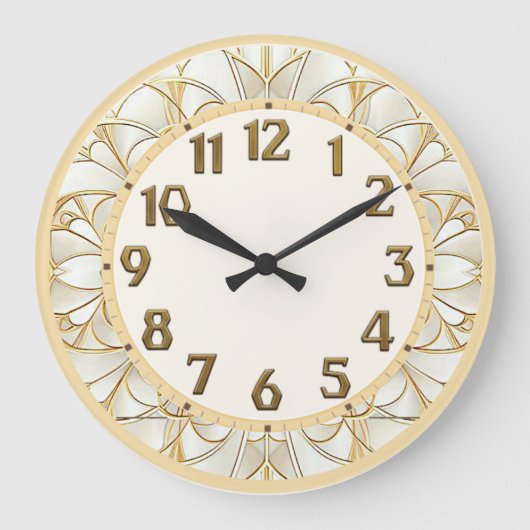 Art Deco Große Wanduhr (Vorderseite)