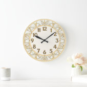 Art Deco Große Wanduhr (Zuhause)
