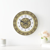 Art Deco Große Wanduhr (Zuhause)