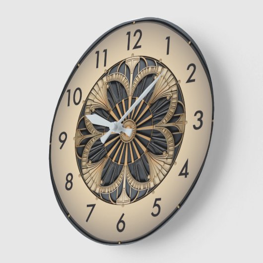 Art Deco Große Wanduhr (Winkel)