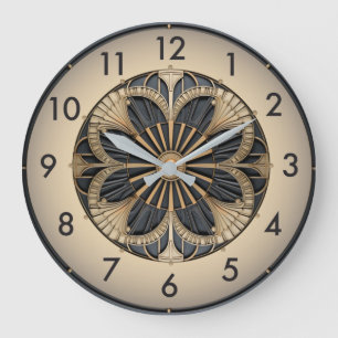 Art Deco Große Wanduhr