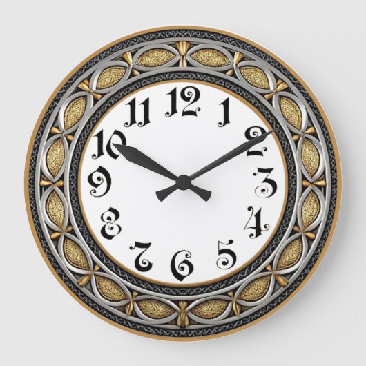 Art Deco Große Wanduhr (Vorderseite)