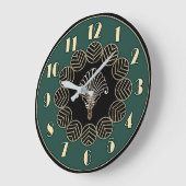 Art Deco Große Wanduhr (Winkel)