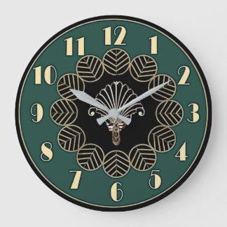 Art Deco Große Wanduhr