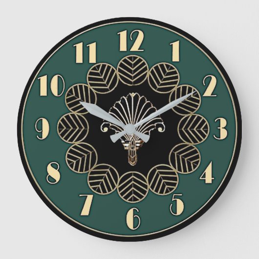 Art Deco Große Wanduhr (Vorderseite)