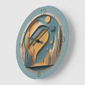 Art Deco Große Wanduhr (Winkel)