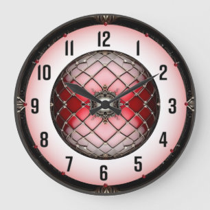 Art Deco Große Wanduhr